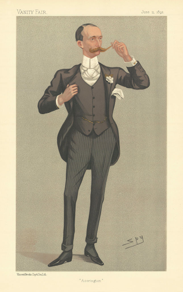 VANITY FAIR SPY CARTOON Robert Hermon-Hodge Baron Wyfold 'Accrington' 1892